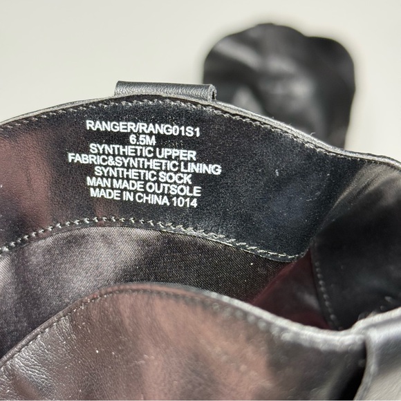 Steve Madden Ranger Black Pointed Toe Western Tall Boot 6 1/2 M - Picture 13 of 16